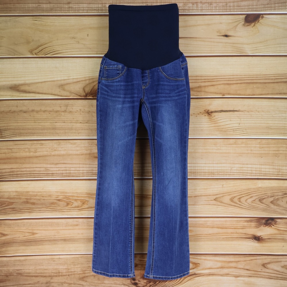 Jessica Simpson Maternity Jeans Bootcut Womens Size PS Blue Faded Stretch Denim‎